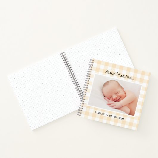Baby Keepomwille Custom Photo Memory Journal 1 jaa Notitieboek (Binnen)