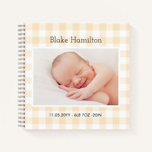 Baby Keepomwille Custom Photo Memory Journal 1 jaa Notitieboek (Voorkant)