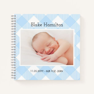 Baby Keepsaké bleu Photo Journal de la 1ère année