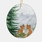 Baby kerstboomversiering Bossen Keramisch Ornament (Links)