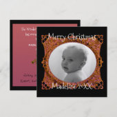 Baby kerstfeestdag kaart (Voorkant / Achterkant)