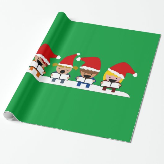 Baby Kerstkoor Cadeaupapier (Uitgerold)
