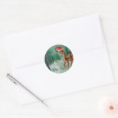  Baby kerstman en Bunny Ronde Sticker (Envelop)