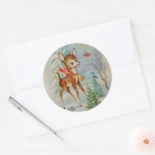 Baby kerstman in sneeuw Ronde Sticker (Envelop)