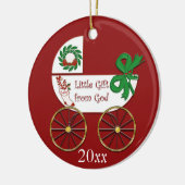 Baby Kerstversiering Weinig geschenk van God Keramisch Ornament (Links)