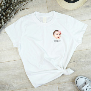 Baby Kids Kat Hond Gezicht Foto Zak Fun T-Shirt
