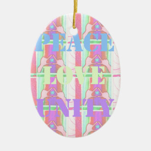 Baby Kids Vrede Liefde Eenheid Hakuna Matata ontw Keramisch Ornament