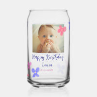 Baby kinder 1e verjaardag Naam toevoegen Datum toe