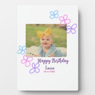 Baby kinder 1e verjaardag Naam toevoegen Datum toe Fotoplaat