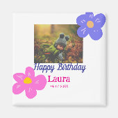 Baby kinder 1e verjaardag Naam toevoegen Datum toe Magneet (Voorkant)