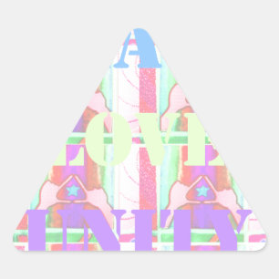 Baby Kinder eenheid voor vredesliefde Hakuna Matat Driehoek Sticker