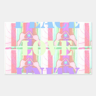 Baby Kinder eenheid voor vredesliefde Hakuna Matat Rechthoekige Sticker