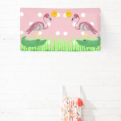 Baby Kinder Flamingo Alligator Party Banner (Insitu)