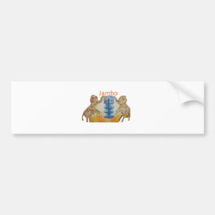 Baby Kinder Jambo Jumbo Elephants Design Bumpersticker