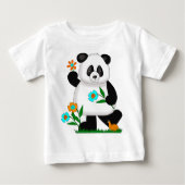 Baby Kinder panda met bloemen 2 (Voorkant)