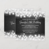 Baby/ Kinderen op zaterdag Magic Sparkle Black Kaart (Voorkant / Achterkant)