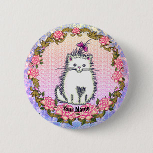 Baby Kitten Kat speld Ronde Button 5,7 Cm