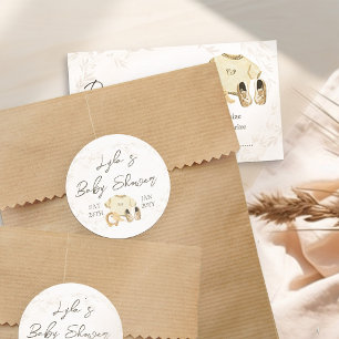 Baby kleding Genderneutraal Baby shower Ronde Sticker