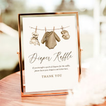 Baby Kleding Jongen Baby shower Luier Raffle Teken