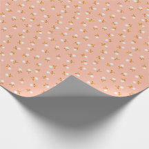 Baby knoppen blozen inpakpapier voor cadeaus & knu