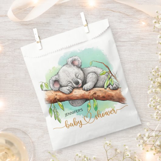 Baby Koala Baby shower Bedankzakje (Geknipt)