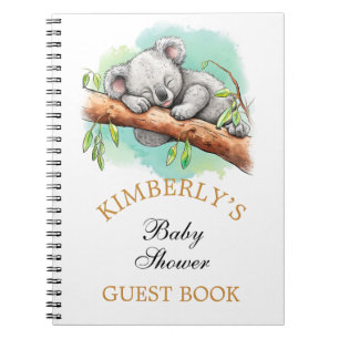 Baby Koala Baby shower Livre d'invité personnalisé