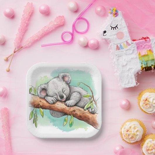 Baby Koala Baby shower Papieren Bordje (Feest)