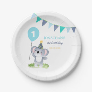 Baby Koala Ballon Feest Vlag Verjaardag Papieren Bordje