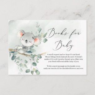 Baby koala groene eucalyptusbladeren Boeken voor B Informatiekaartje