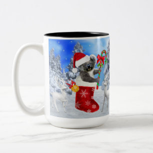 BABY KOALA KERST MET TEDDY TWEEKLEURIGE KOFFIEMOK