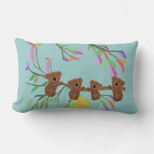 Baby Koala Outing Lumbar Pillow Kussen (Voorkant)