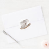 Baby Koala Ronde Sticker (Envelop)