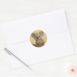 Baby koala ronde sticker
