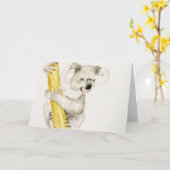 Baby Koala | Schuine en gier Kaart (Gele Bloem)