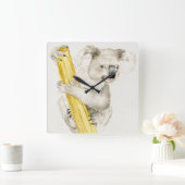 Baby Koala | Schuine en gier Vierkante Klok (Huis)