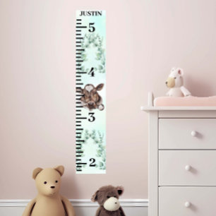 Baby Koe Aquarel Eucalyptus Groeimeter Poster