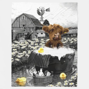 BABY KOE en KUIKENS Fleece Deken