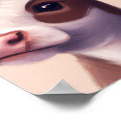 Baby Koe met bloemen Poster (Hoek)