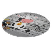 Baby Koe Rustic Grey Wooden Cutting Board Snijplank (Hoek)