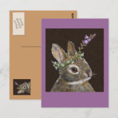 baby konijn met briefkaart van wilde petten (Voorkant / Achterkant)