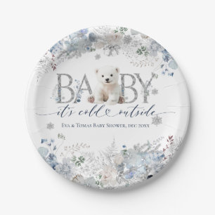 Baby koud buiten Floral & Beer Baby Boy Shower Papieren Bordje