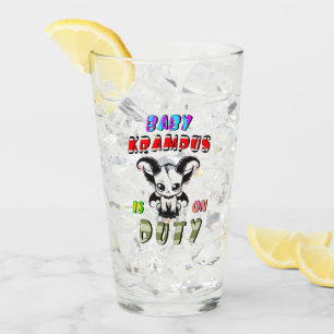 Baby Krampus is aan het werk Glas