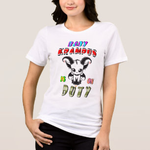 Baby Krampus is aan het werk Tri-Blend Shirt