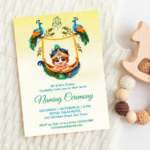 Baby Krishna Naming Namkaran Cradle Ceremony Kaart