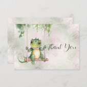 Baby Krokodil bedankkaart (Voorkant / Achterkant)