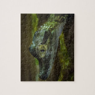 Baby krokodil zwemmen in water legpuzzel