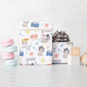 Baby Krypto & Superman Pattern Cadeaupapier