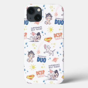 Baby Krypto & Superman Pattern iPhone 13 Hoesje