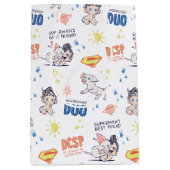 Baby Krypto & Superman Pattern Medium Cadeauzakje (Voorkant)