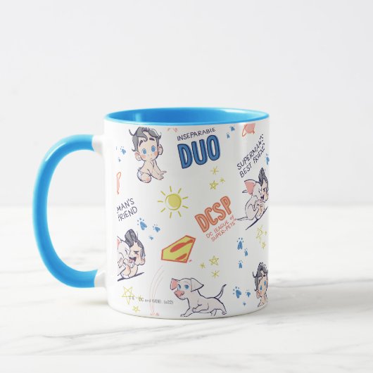 Baby Krypto & Superman Pattern Mok (Links)